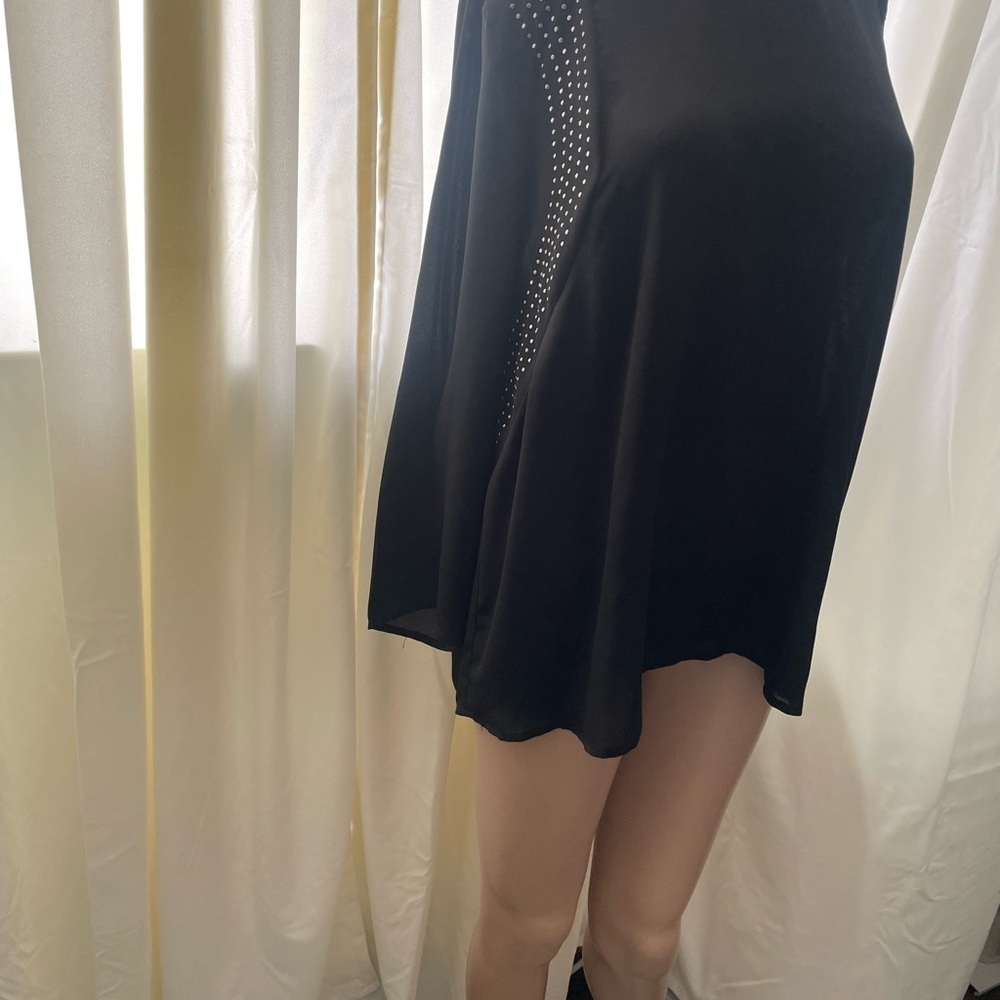 Cleo Black Tunic with Silver Accents